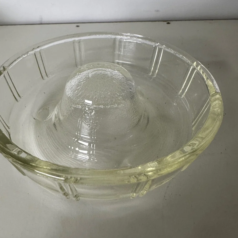 Vintage Little Princess Clear Glass Bundt‎ Pan Fluted Cake Mold Small 6 Inch